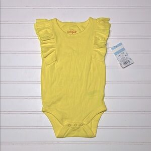 CAT & JACK NWT Basic Ribbed Ruffle Layering Onesie